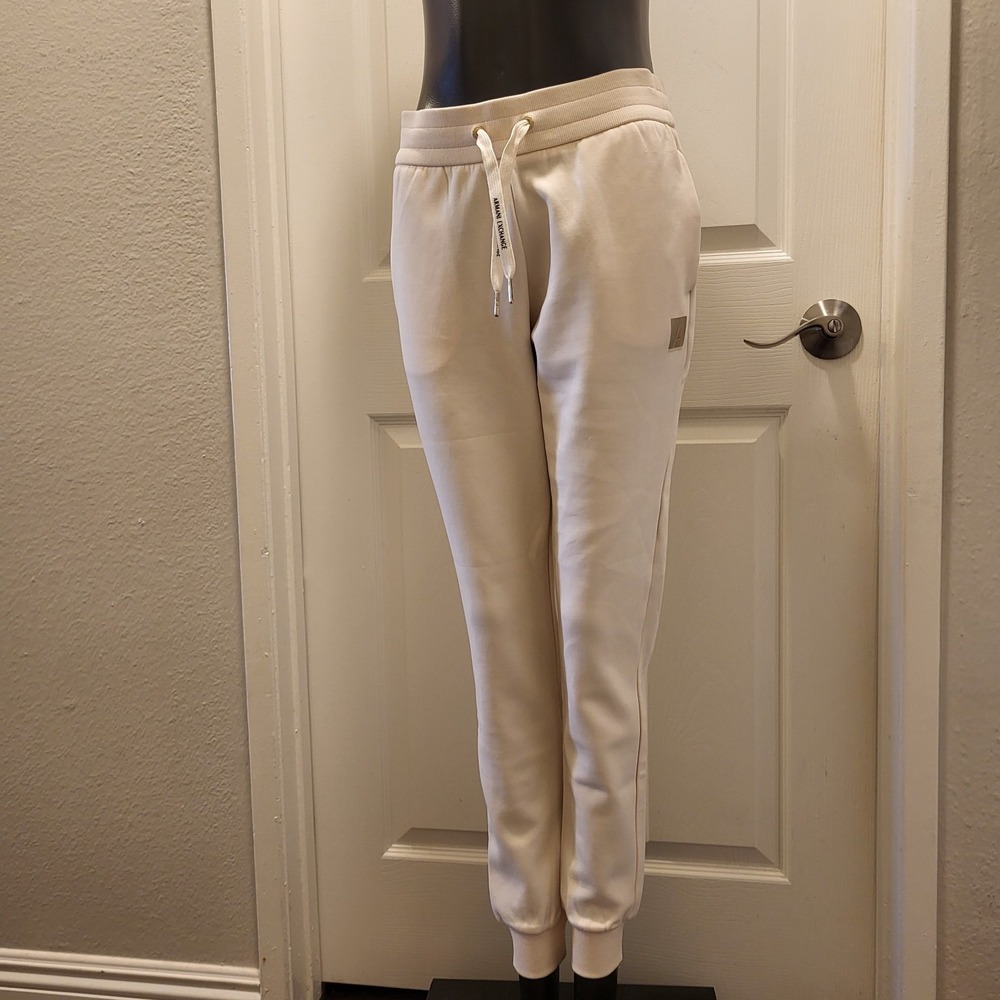 A|X Armani Exchange Women's Trouser/Pant Ivory‎ White Size-Small MSRP $120.00